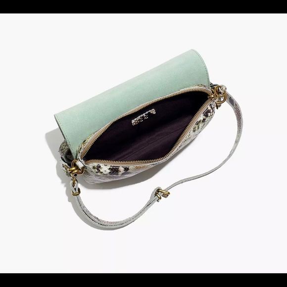 Madewell The Flap Convertible Crossbody Bag in Snake Embossed Leather - Picture 2 of 6